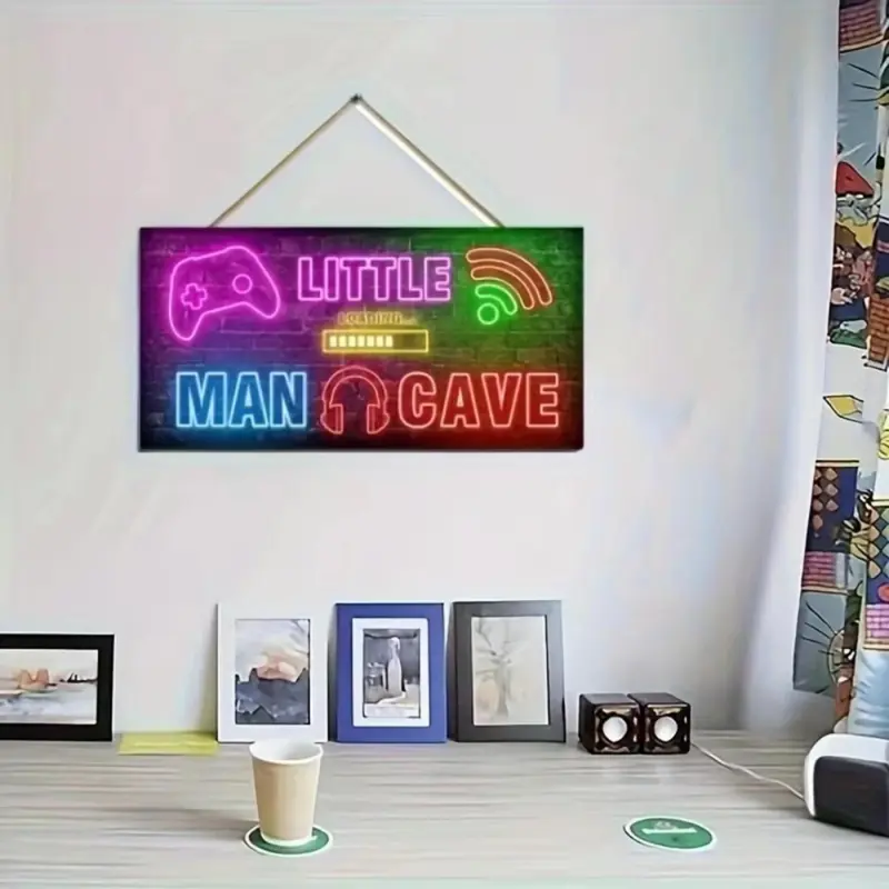 Retro Video Game Neon Wall Sign, Glow in The Dark Gaming Room Decor, Cool Hanging Art for Bedrooms & Game Rooms, Stylish Youth Decor with 80s/90s Arcade Vibes 4