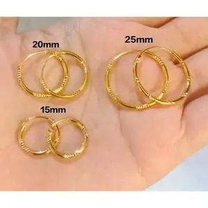 Earrings ANTING GIPSY TITANIUM IMPORT GIPSI SEPASI UKIR GOLD ANTING WANITA PALING LARIS anti luntur SELAMANYA Anak Dewasa