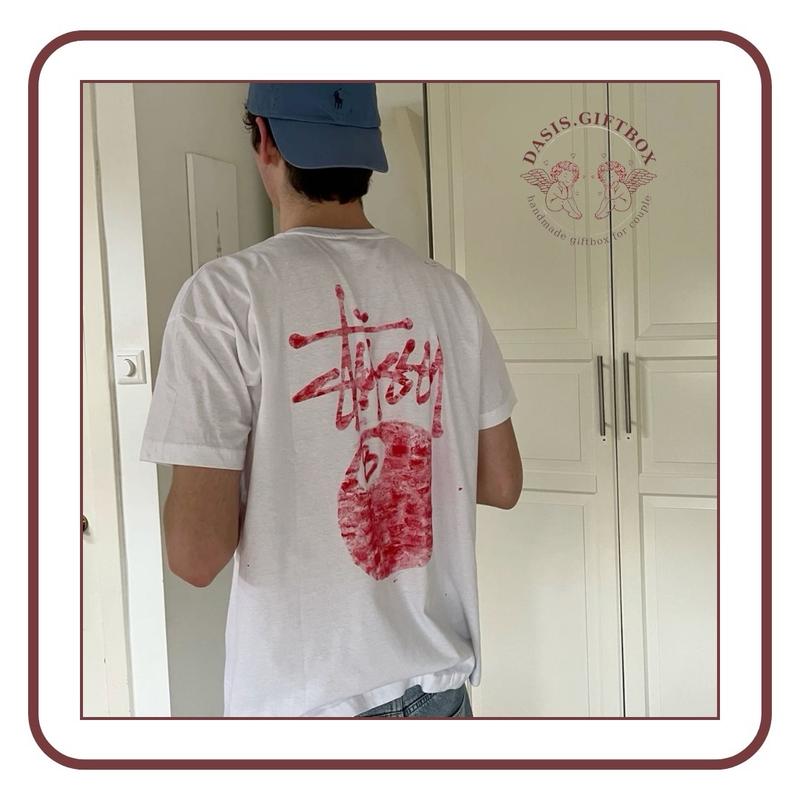 KISSES T-SHIRT - ÁO THUN HOẠ TIẾT BI 8 Cotton Cổ tròn TỰ LÀM