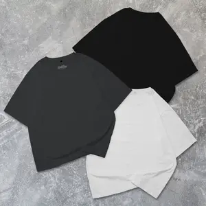 FortKlass Store Kaos Oversize Polos T-Shirt Cowok Premium Kaos Pria Lengan Pendek Kaos Bigsize Kaos Jumbo panjang lembut Hitam  Oblong  Keren  Combed  Putih  Katun  Nyaman Distro Baju Santai