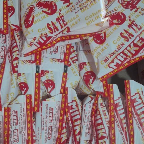 1 Thung 30 gói Mì ăn liền Miliket Tôm Gà Có Dầu Sa tế  65g/gói - Thực phẩm - Food