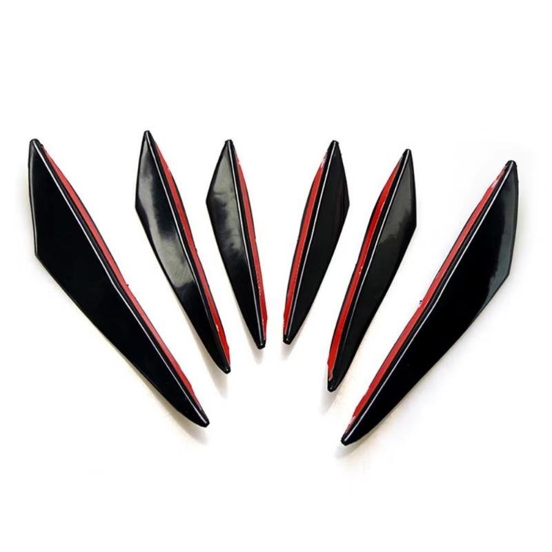 6 Pcs Car Spoiler Splitters Decorative Protect Vehicle Edge Car Tuning Canard Universal Front Bumper Lip Car Accessories 4