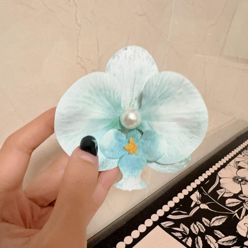 Kẹp tóc hoa, kẹp tóc hoa lan bướm, kẹp tóc mái lệch, mũ đội đầu đi biển đi biển, thích hợp cho bé gái hoa  cài Women Tulip kẹp  hoa 7