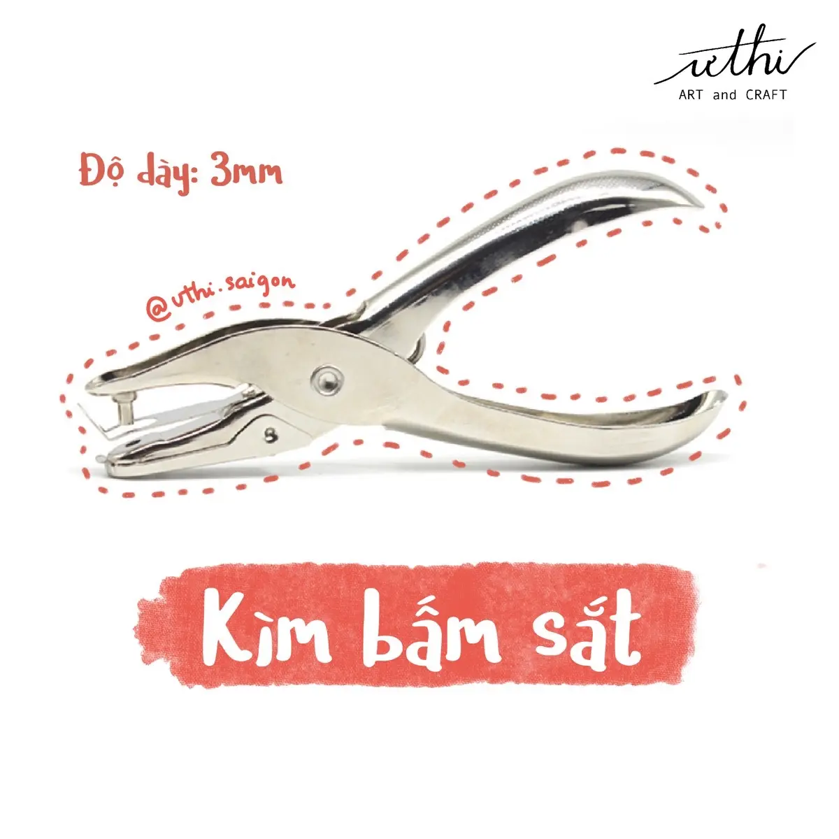 Kìm bấm lỗ 3mm 6mm bấm giấy bìa