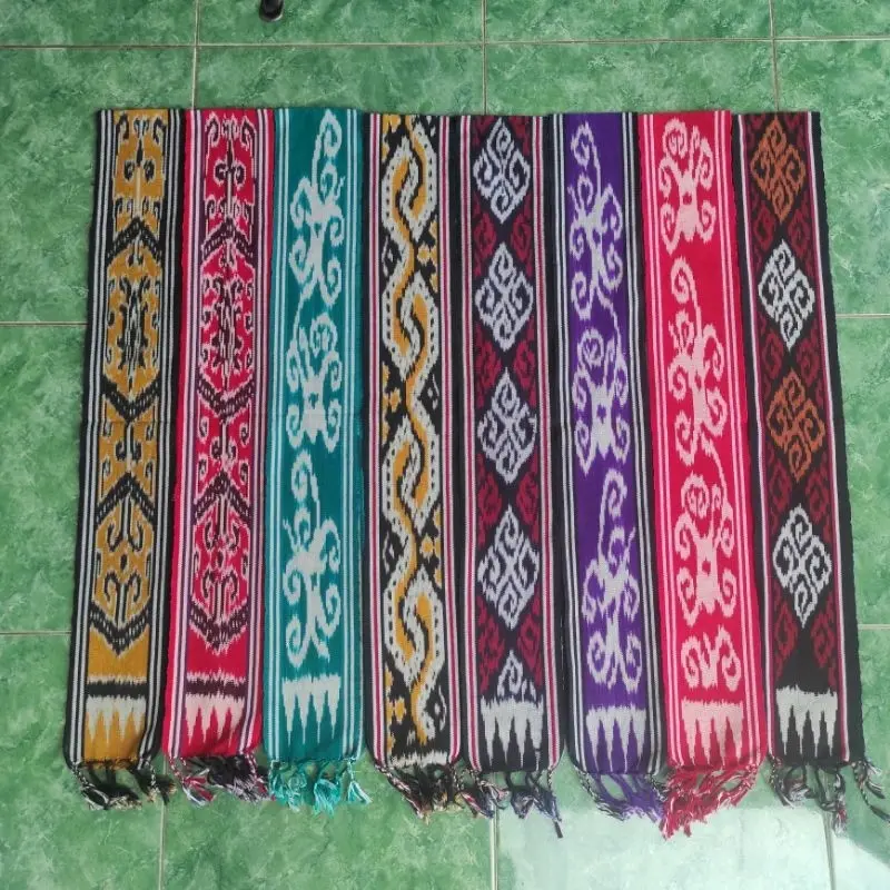 Beli 10 Gratis 1 Syal Tenun Ethnic Scraf Tenun Etnik Syal Leher Motif Nusantara Dayak Kalimantan Nusa Tenggara