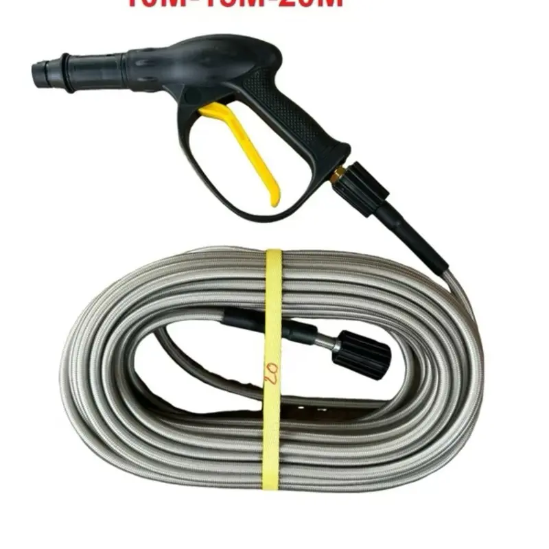 Bộ Dây xịt rửa xe 10M , 15M , 20M - vòi xịt rửa xe , dây xịt rửa áp lực cao ren 22mm 0
