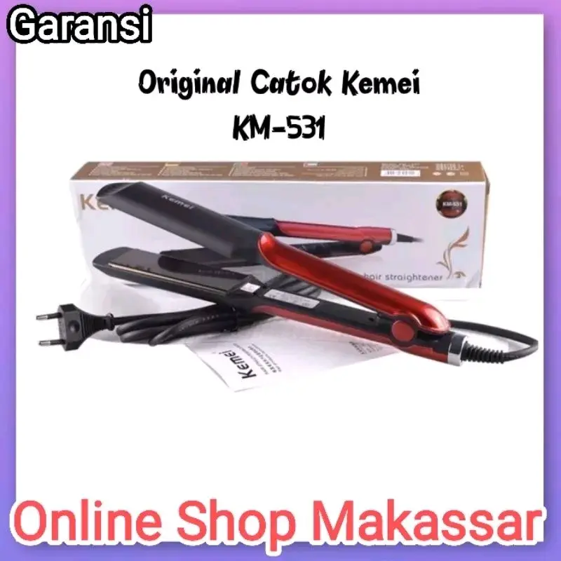 Catok Rambut KEMEI KM-531 Hair Straigh Pelurus Rambut Profesional