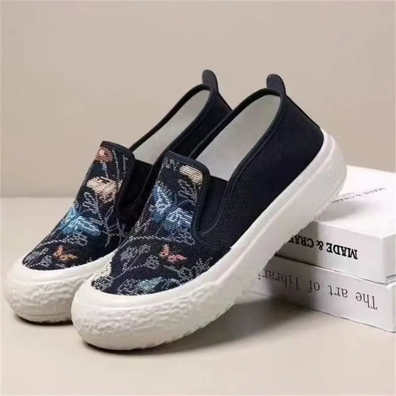 Giày Vải Nữ, Phổ Biến Mới Mùa Lò Xo Và Mùa Thu, Thời Trang, Dễ Phối Đồ, Phong Cách Thường Ngày Giày Lười, Thích Hợp Cho Học Sinh, Giày Một Lớp, 2024 Shoes 6