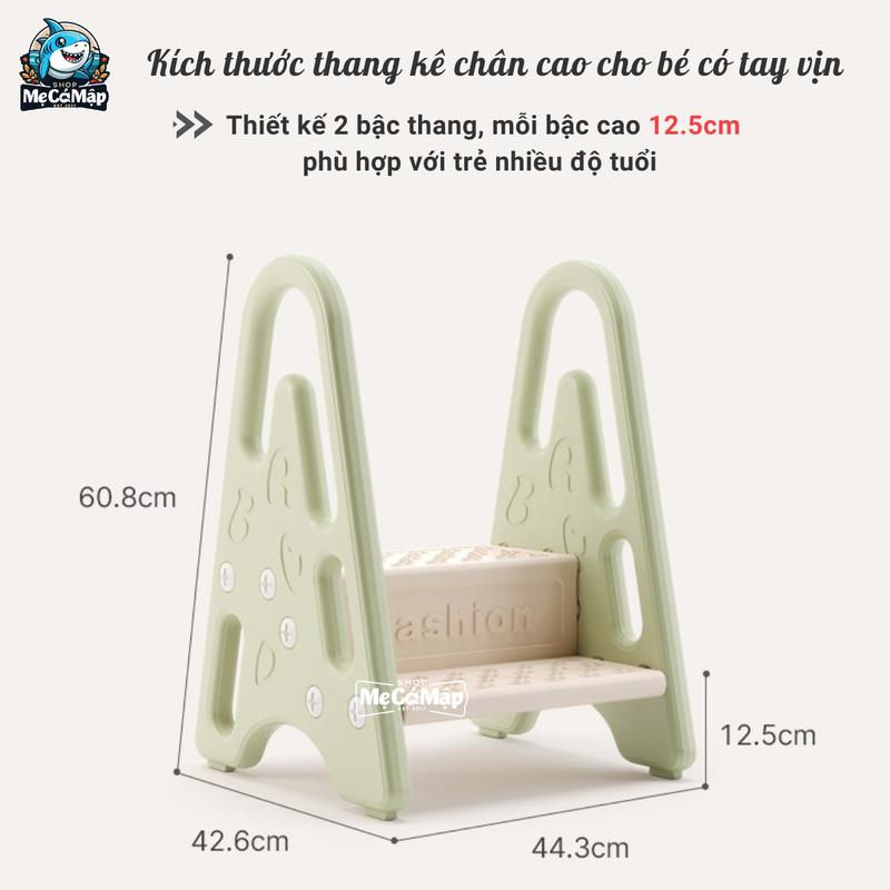 Thang kê chân cao có tay vịn hỗ trợ bé làm việc dễ dàng hơn, Trọng tải lên tới 75kg 4
