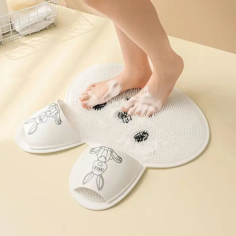 Thảm Chà Chân Hình Thỏ Dễ Thương Bằng Silicon, Thảm Chống Trượt, Để Phòng Tắm, Mát Xa Chà Lưng, Thích Hợp Để Rửa Chân Khi Tắm, Loại Bỏ Da Chết, Thích Hợp Cho Phòng Tắm, Thảm Trải Sàn, [Shop Bán Chạy]