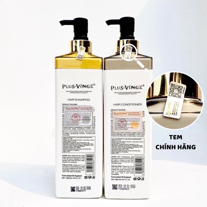 Vinge Collagen Plus - Vinge Collagen Plus 1000ml - Dầu Gội Xả Phục Hồi, Giảm gãy Rụng Kích Mọc Tóc