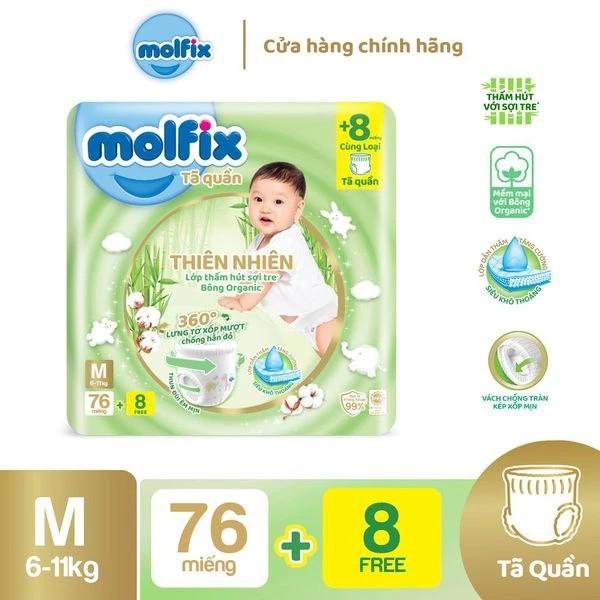 Product Introduction of Bỉm/Tã Mofix Thiên Nhiên Ultra Dán/Quần Gói Lớn Siêu Cộng Miếng S84/M84/L76/XL70/XXL64 Cho Bé 10