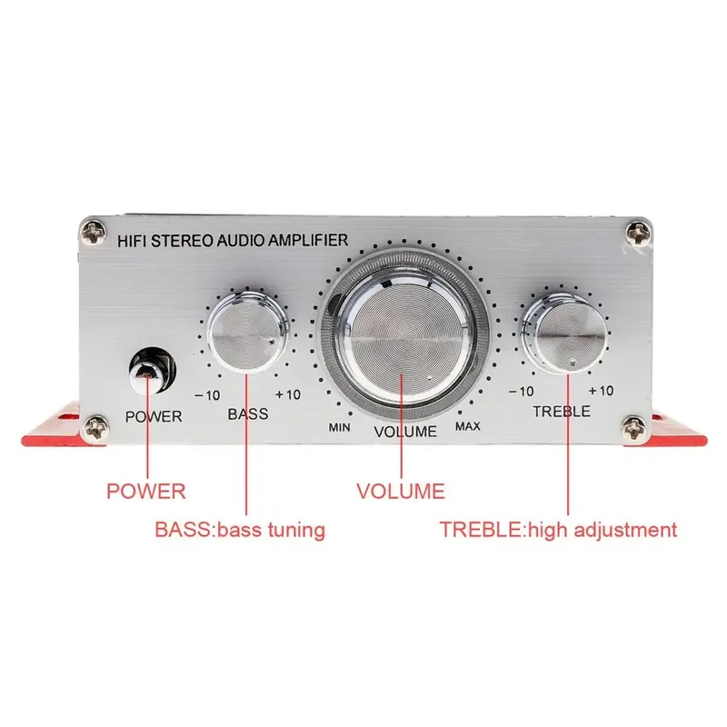 ( Dikirim Dari Jakarta )Amplifier Hi-Fi Stereo Amplifier Speaker Power Stereo Lepy Hi-Fi Mini Amplifier Speaker 2 Channel 20W - Handphone USB Penguat Daya Audio Adaptor Ampli Mini Amplifier Power Speaker Full Bass Subwoofpower ampli 2A Adaptor Red 4