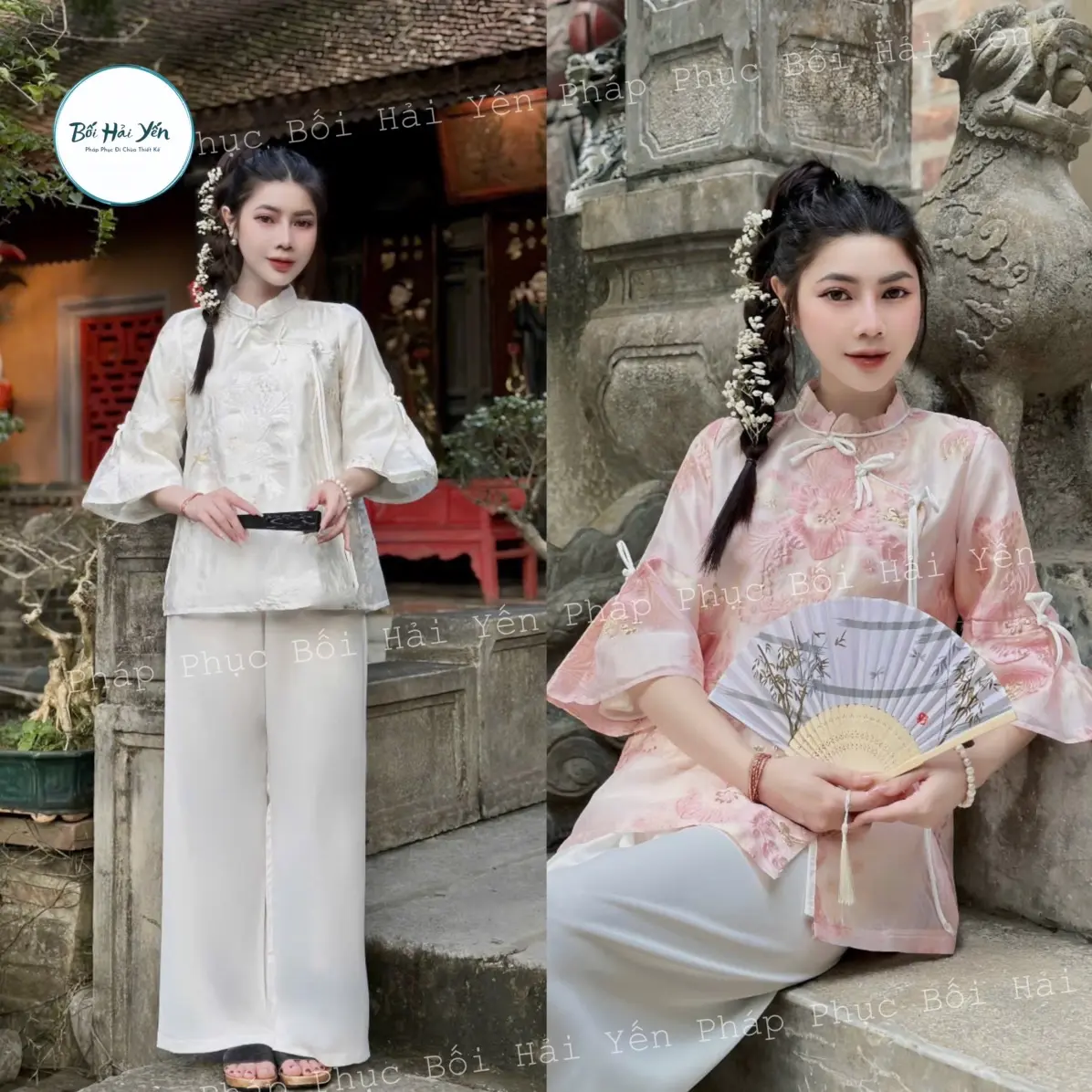 BHY Bộ Đồ Đi Chùa Gấm Tô Châu Thiết Kế Cao Cấp
