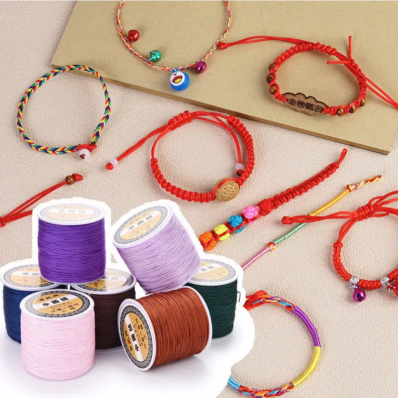 10 Meter Tali Giok | Tali Poliester Nilon | Tali Bahan Gelang Shambala 0.8 mm
