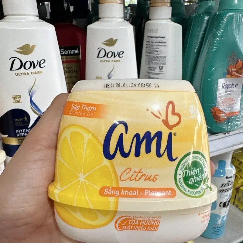️SÁP THƠM KHỬ MÙI AMI; Sáp thơm phòng Ami 200g khử mùi phòng ngủ nhà vệ sinh toilet ô tô với hương thơm chiết xuất từ thiên nhiên, giúp khử mùi và lưu hương lâu 3