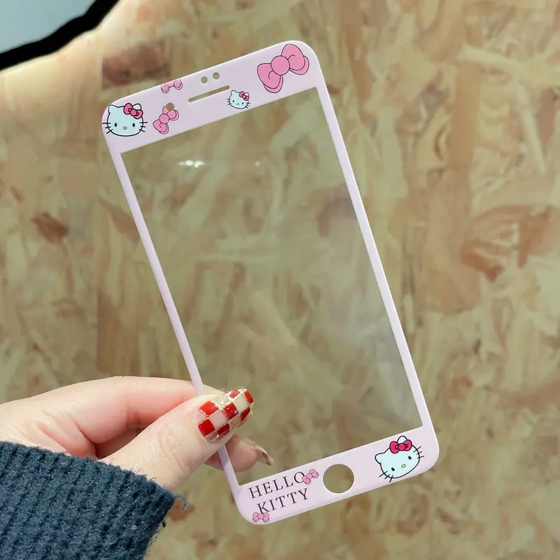 Phim Kính Cường Lực Chó Quế Hoạt Hình Kuromi, Thích Hợp Cho Apple 6S / 7 / 8, Phong Cách Mới, Bảo Vệ Toàn Màn Hình, Thích Hợp Cho iPhone6 / 7 / 8plus, SE2 / 3, IP4s, IP5 / 5s, Phim Màu, Thiết Kế Hoạt Hình 4