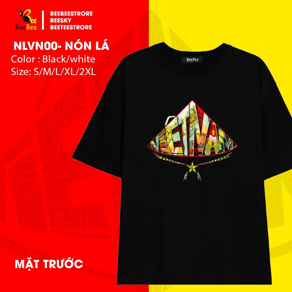 Áo thun in hình VIỆT  NAM- NÓN LÁ 100% COTTON | Áo thun in nhiệt phù hợp cho cả nam và nữ - Top, Women, Menswear, Womenswear, Unisex