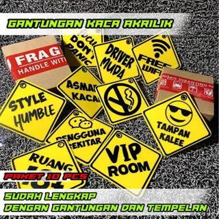 GANTUNGAN KACA AKRILIK VARIASI KACA 10 PCS 1