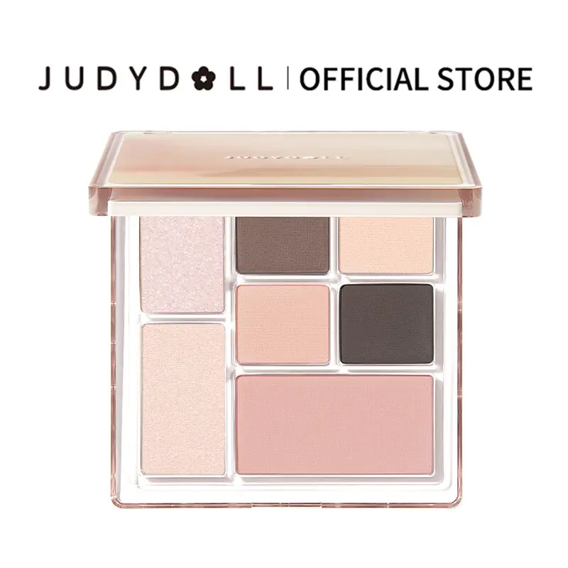 Bảng Phấn Mắt Tất Cả Trong Một, JUDYDOLL, 7 Màu, Tông Màu Đất, Phấn Đánh Và Bút Bắt Sáng, Đường Viền, 8.5g Trang Điểm Women