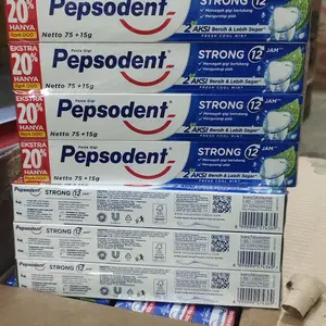 6pcs Pepsodent strong biru 75gr+15gr
