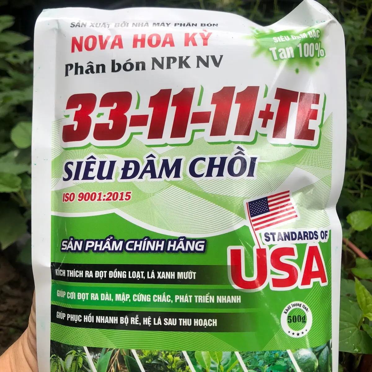 Phân bón lá 33/11/11 + TE Hoa Kỳ [siêu đâm chồi, mập đọt, lá xanh mướt]