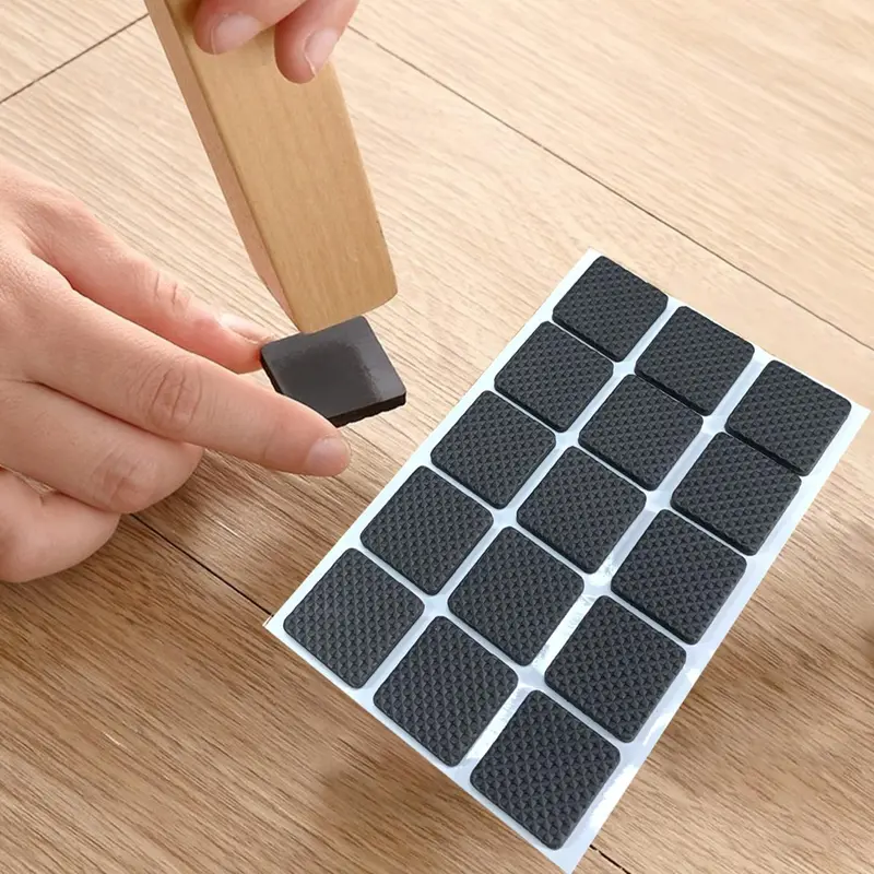 Anti-slip Cabinet Foot Mat, Self Adhesive Table Chair Foot Pad, Furniture Floor Protection Mat 5