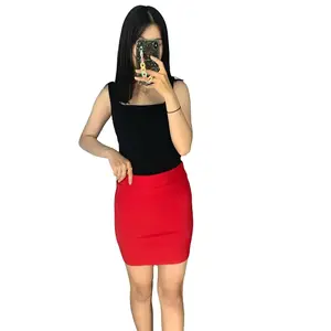 rok span mini pencil wanita Formal Panjang Pendek Hitam Putih Cewek