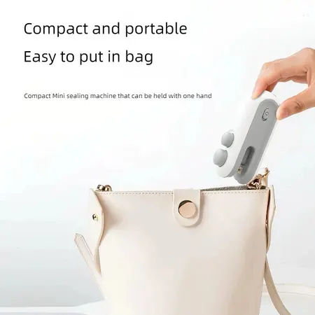 {Dapat digunakan kembali} Bajiss Snack Sealer Mini Food Pelestarian Plastik Sealer Portable - 2 in 1 Segel / Buka Dual Use 4