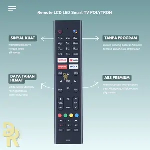 Remote Remote TV pengganti POLYTRON 81J112 Android Smart LED LCD 81i960 PLD 32AG9953 PLD 43AG9953 PLD 50AG9953
