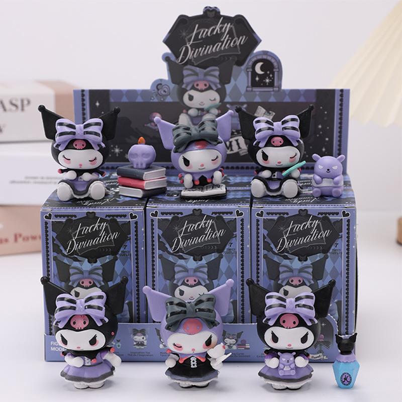   Full box  Blind box sét 6 mô hình Kuromi melody set 6 hộp quà bí mật kuromi Kuromi ngoại truyện Mô hình 