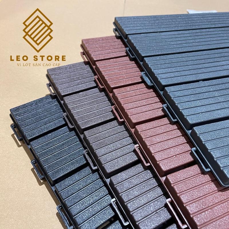 FREE SHIP Combo 30 tấm vỉ nhựa lót sàn ban công HVNXK tấm lót sàn giả gỗ vỉ lót sàn sân thượng sân chơi