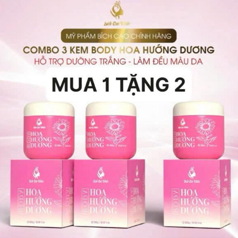 Combo 3 Kem Body Hoa Hướng Dương Bich Cao Hỗ Trợ Dưỡng Trắng Làm Đều Màu Da - Dưỡng Da Body, Dưỡng Body