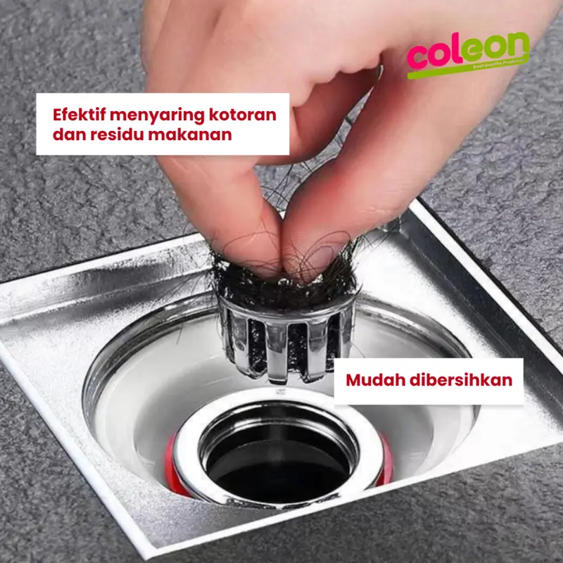 TSM Penutup Saluran Air Kamar Mandi Anti Bau & Serangga – Stainless Steel Tahan Lama Wastafel 7
