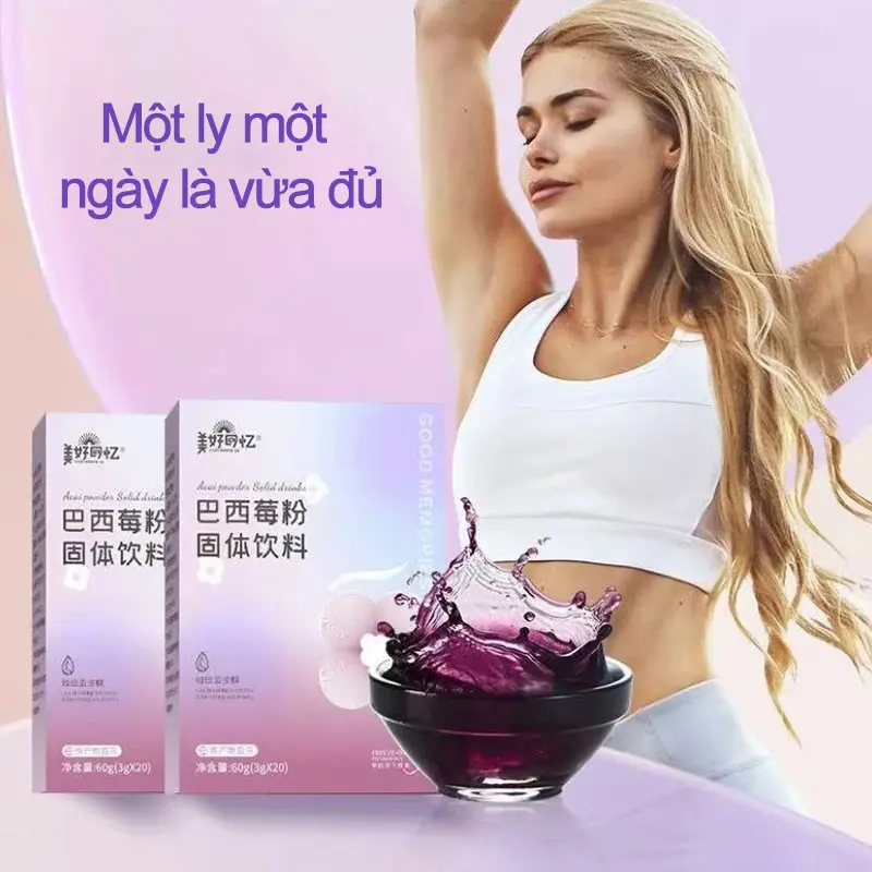 A【BỘT QUẢ Acai Berry】chiết xuất lành tính từ thực vật, giàu Anthocyanin, chống oxy hóa, chống lão hóa