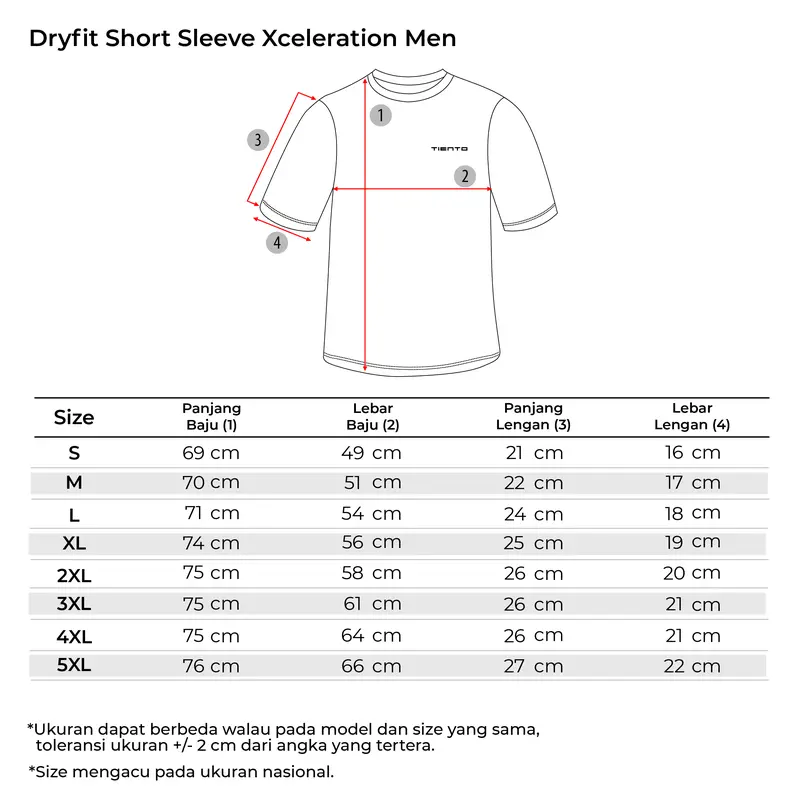 Tiento Baju Olahraga Lari Jersey Running Pria Anti UV Xceleration 8
