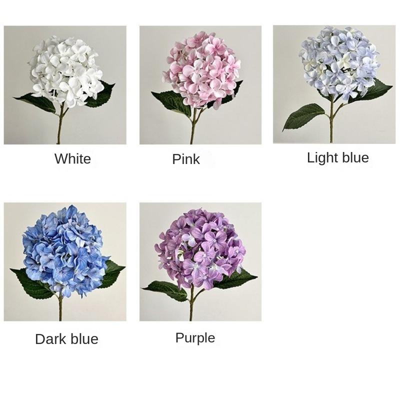 Product Introduction of New 60CM Artificial Hydrangea Bridal Bouquet Flower Arrangement Artificial Flowers DIY Home Decor Silk Hydrangea Flower Bouquet Photography Props 15
