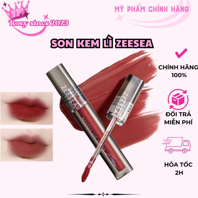   NEW-CHÍNH HÃNG  Son Kem Lì ZEESEA Mousse Lip Glaze Màu Nhung Lì Mịn Thời Trang 1.8g Cosmetic Trang Điểm Mỹ Phẩm Nữ Son Môi Women 