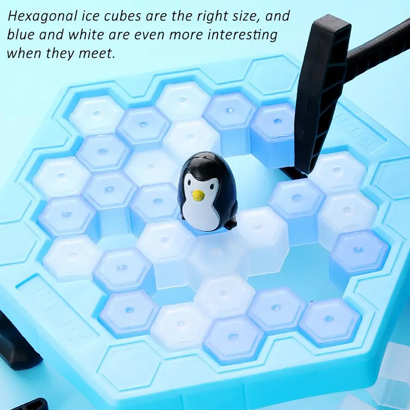 1 Set Penguin Icebreaker Game, Ice Cubes Icebreaker Toy, Save Penguin Break Ice Board Games with Cubes, Kids Puzzle Board Games with Ice Cubes 4
