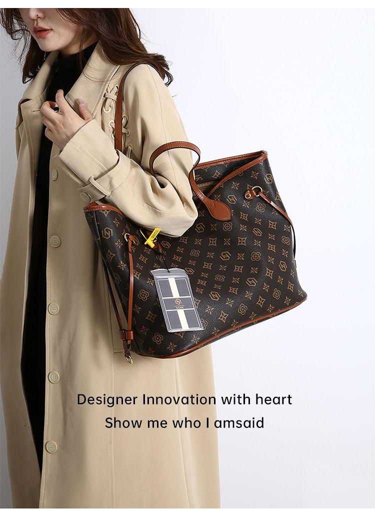 Product Introduction of Túi Tote Cầm Tay Hong Kong, Giá Cả Phải Chăng, Sang Trọng, Cao Cấp, Phong Cách Cổ Điển Da Thật, Thời Trang, Dễ Phối Đồ Thích Hợp Đi Lại, Dung Lượng Lớn, Không Thấm Nước, Túi Đeo Vai Nữ 10
