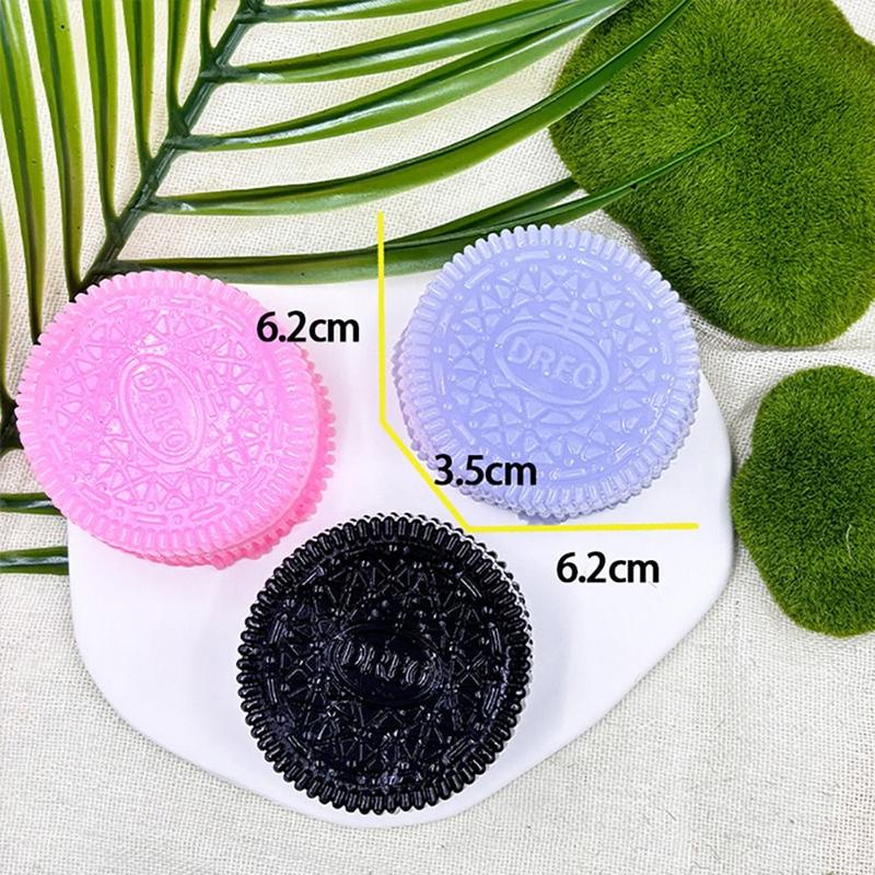 1Pcs Durable New Fidget Biscuit Pinching Toy Big Oreo Stress Relief Squeeze Dessert Toy Silicone Super Soft Stress Relief Toy 5