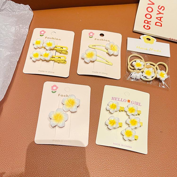 Kẹp Tóc, Thiết Kế Plumeria Rubra, Siêu Dễ Thương, Kẹp Tóc Cropped Xén, Phụ Kiện Tóc, Dành Cho Bé Gái, Kẹp Tóc Mái Bên, Phụ Kiện Đội Đầu, Không Làm Tổn Thương Tóc, Thích Hợp Cho Bé Gái 2