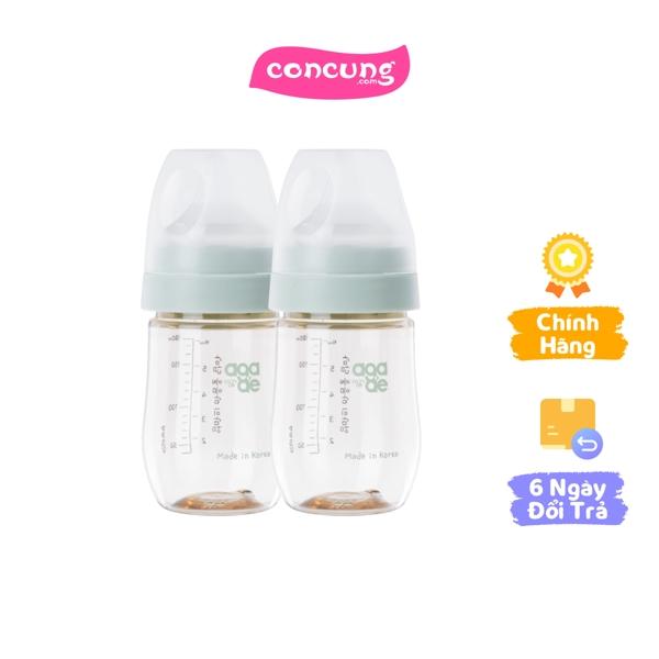 Combo 2 bình sữa PPSU Aga-ae 180ml (Xanh)