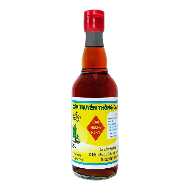 NƯỚC MẮM NHỈ BÉ BẦU LOẠI THƯỢNG HẠNG CHAI 500Ml