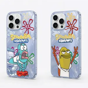 spongebob Casing hp untuk iPhone 17 PRO MAX 17 AIR 16 PLUS 16 15 14 13 12 11 7P 8+ 8 7 6P 6 XS MAX XR X=XS silikon phone case terbaru aesthetic softcase lucu estetik mewah premium shockproof transparan cover
