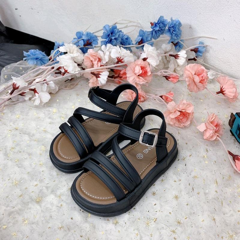 Giày Sadan bé gái 3 dây mã A71 size 21-35 siêu nhẹ đen hồng trắng - Phom chuẩn ôm chân tốt hơn đi được vào nước không bong tróc da