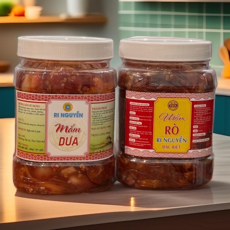 [ COMBO TRẢI NGHIỆM ] 1 Kg Mắm Dưa + 1kg Mắm Cá Rò Chính Hiệu Ri Nguyễn