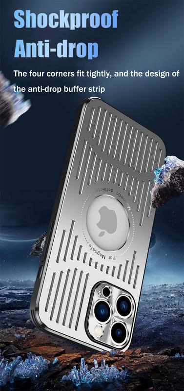 Product Introduction of Ốp Macsafe, Kim Loại, Tản Nhiệt, Thoáng Khí, Tương Thích Với Magsafe iPhone 14, 13, 12 Pro Max Plus, 14Pro Và 13Pro, Ốp Nam Châm An Toàn Mac 7
