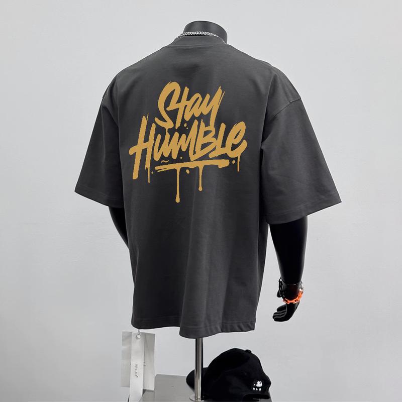 Áo Thun Nam ngắn Tay Thiết Kế Chữ Cái Đơn Giản, 100% Cotton, In Cổ Điển Áo Cổ Thuyền Unisex Menswear 6