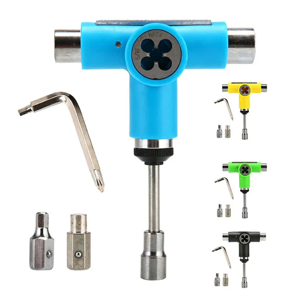 Longboard Skate Tool All - in -One Portable Skateboard Bearings for T/Y Wrench Lightweight for Roller Skate Wheel Women